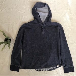 Free Planet Blue Button Up Hoodie Size Large